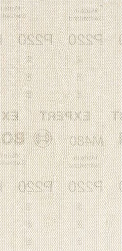 Bosch Bleu Accessoires Feuille Abrasive 93 X 186 Mm 2608900748 Filet De Ponçage Expert M480 Pour Ponceuses à Orbite Aléatoire 93 X 186 Mm, K220, 10 Pièces