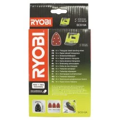 Ryobi Accessoires Feuille Abrasive 100 X 140 Mm Delta 5132002675 SCS10A1 Jeu De Feuilles Abrasives 100x140 Mm 10 Pièces.