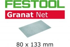 Festool Accessoires Feuille Abrasive 80 X 133 Mm Abrasif Maillé STF 80x133 P100 GR NET/50 Granat Net 203286