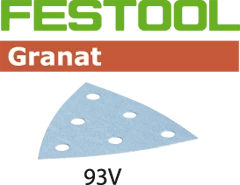 Festool Accessoires Feuille Abrasive 93 X 93 Mm Delta Abrasif STF V93/6 P100 GR/100 Granat 497393