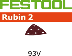Festool Accessoires Feuille Abrasive 93 X 93 Mm Delta Abrasif STF V93/6 P40 RU2/50 Rubin 2 499161
