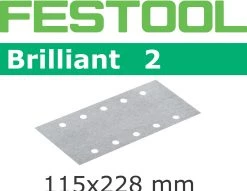 Festool Accessoires Feuille Abrasive 115 X 228 Mm Abrasifs Brilliant 2 STF 115x228 P100 BR2/100 492825
