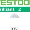 Festool Accessoires Feuille Abrasive 93 X 93 Mm Delta Abrasifs Brilliant 2 STF V93/6 P240 BR2/100 492891