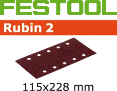 Festool Accessoires Feuille Abrasive 115 X 228 Mm Abrasifs STF 115X228 P40 RU2/50 Rubin 2 499030