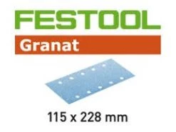 Festool Accessoires Feuille Abrasive 115 X 228 Mm Abrasifs STF 115X228 P60 GR/50 Granat 498945