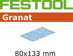 Festool Accessoires Feuille Abrasive 80 X 133 Mm Abrasifs STF 80x133 P120 GR/10 Granat 497129