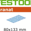 Festool Accessoires Feuille Abrasive 80 X 133 Mm Abrasifs STF 80x133 P180 GR/10 Granat 497130 -Feuilles de ponçage Soldes abrasifs stf 80x133 p180 gr 10 granat 497130