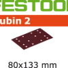 Festool Accessoires Feuille Abrasive 80 X 133 Mm Abrasifs STF 80X133 P180 RU2/10 Rubin 2 499060