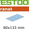 Festool Accessoires Feuille Abrasive 80 X 133 Mm Abrasifs STF 80x133 P40 GR/10 Granat 497127 -Feuilles de ponçage Soldes abrasifs stf 80x133 p40 gr 10 granat 497127