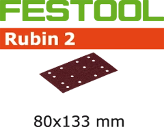 Festool Accessoires Feuille Abrasive 80 X 133 Mm Abrasifs STF 80X133 P60 RU2/10 Rubin 2 499055