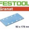 Festool Accessoires Feuille Abrasive 93 X 178 Mm Abrasifs STF 93X178 P60 GR/50 Granat 498934 -Feuilles de ponçage Soldes abrasifs stf 93x178 p60 gr 50 granat 498934