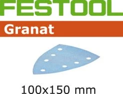 Festool Accessoires Feuille Abrasive 100 X 150 Mm Delta Granat DTS P80 + P120 + P180 + P240 SET Abrasif DTS400 TNDTSGR01