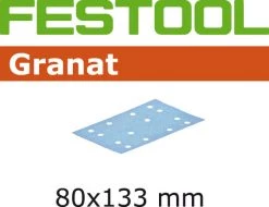 Festool Accessoires Feuille Abrasive 80 X 133 Mm Granat RTS P80 + P120 + P180 + P240 SET Abrasif RTS 400 TNRTS400GR01