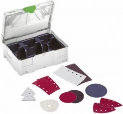 Festool Accessoires Feuille Abrasive 80 X 133 Mm Granat RTS P80 + P120 + P180 + P240 SET Abrasif + Systainer RTS 400 TNRTS400GRSYS01