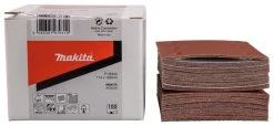 Makita Accessoires Feuille Abrasive 102 X 114 Mm P-42444 Feuille Abrasive 114x102 K100 Velcro Rouge 50 Pièces