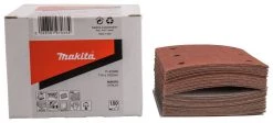 Makita Accessoires Feuille Abrasive 102 X 114 Mm P-42466 Feuille Abrasive 114x102 K150 Velcro Rouge 50 Pièces