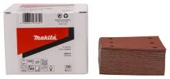 Makita Accessoires Feuille Abrasive 102 X 114 Mm P-42472 Feuille Abrasive 114x102 K180 Velcro Rouge 50 Pièces