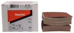 Makita Accessoires Feuille Abrasive 102 X 114 Mm P-42494 Feuille Abrasive 114x102 K320 Velcro Rouge 50 Pièces