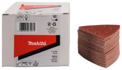 Makita Accessoires Feuille Abrasive 94 X 94 Mm Delta P-42606 Feuille Abrasive 3-K 94 K60 Velcro Rouge 50 Pièces