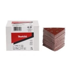 Makita Accessoires Feuille Abrasive 94 X 94 Mm Delta P-42612 Feuille Abrasive 3-K 94 K80 Velcro Rouge 50 Pièces