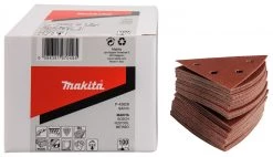 Makita Accessoires Feuille Abrasive 94 X 94 Mm Delta P-42628 Feuille Abrasive 3-K 94 K100 Velcro Rouge 50 Pièces